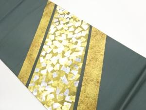 金彩斜線に変わり色紙散らし模様袋帯